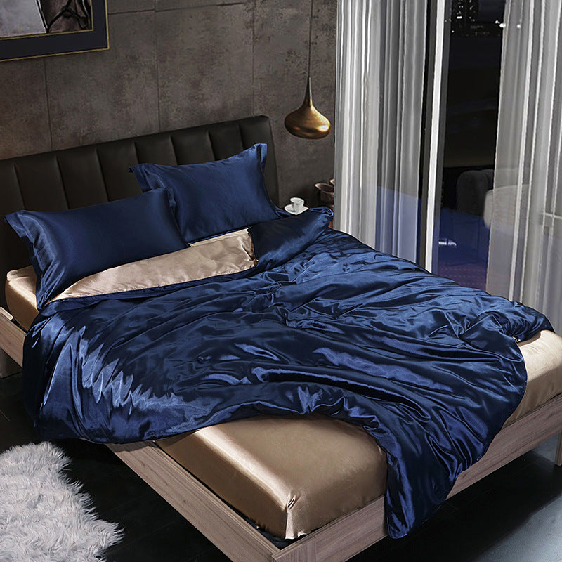 Silk bed cover