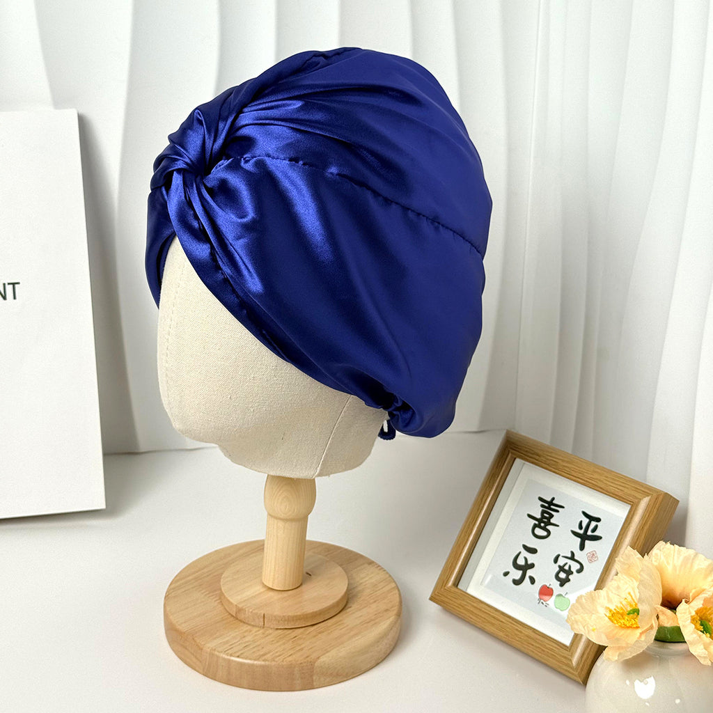Double-Layer Adjustable Satin Imitation Silk Hair Care Cap