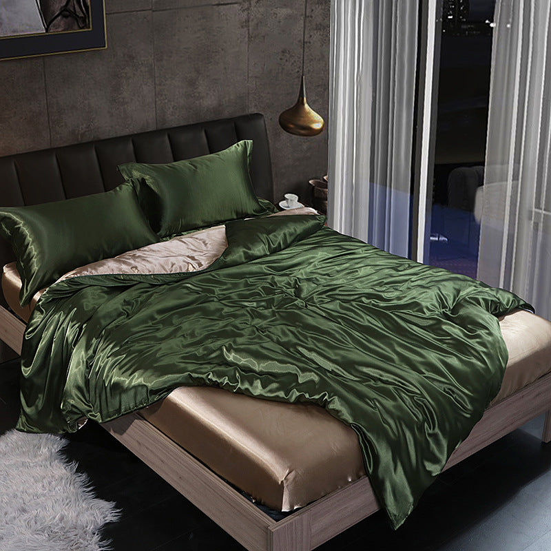 Silk bed cover