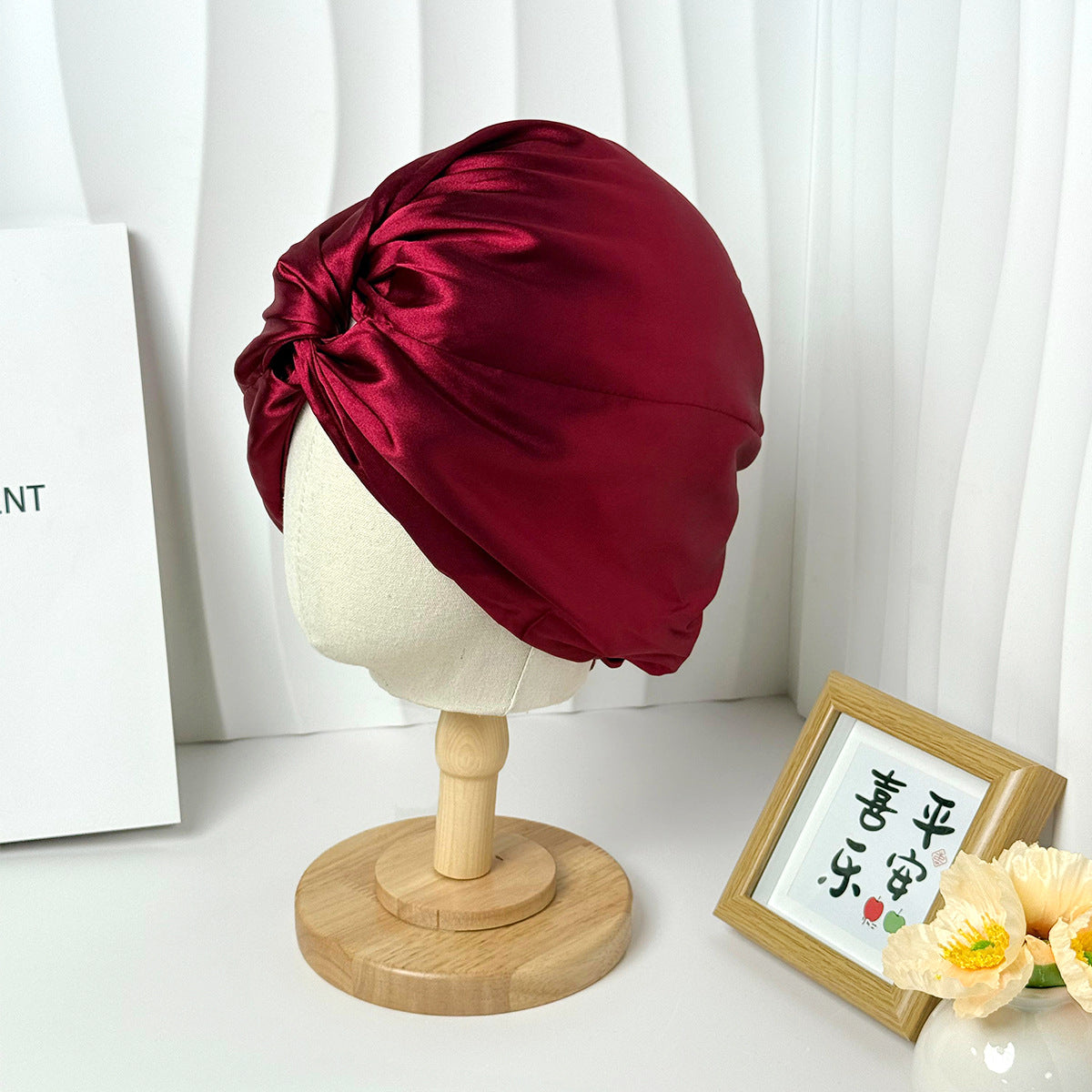 Double-Layer Adjustable Satin Imitation Silk Hair Care Cap