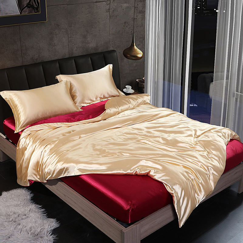 Silk bed cover